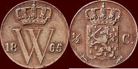 Koninkrijk der Nederlanden ½ Cent NEDERLAND (NETHERLANDS, KINGDOM) - WILLEM III,1849-1890 - -