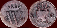 Koninkrijk der Nederlanden 1/2 Cent NEDERLAND (NETHERLANDS, KINGDOM) - WILLEM I, 1815-1840 - 1826, Utrecht -