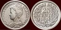 Koninkrijk der Nederlanden 25 Cents NEDERLAND (NETHERLANDS, KINGDOM) - WILHELMINA, 1890-1948 - -