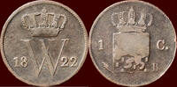 Koninkrijk der Nederlanden 1 Cent NEDERLAND (NETHERLANDS, KINGDOM) - WILLEM I, 1815-1840 - 1822, Brussel -