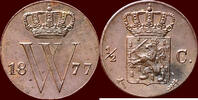 Koninkrijk der Nederlanden ½ Cent NEDERLAND (NETHERLANDS, KINGDOM) - WILLEM III, 1849-1890 - -