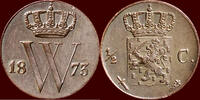 Koninkrijk der Nederlanden ½ Cent NEDERLAND (NETHERLANDS, KINGDOM) - WILLEM III, 1849-1890 - -