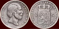 Koninkrijk der Nederlanden ½ Gulden NEDERLAND (NETHERLANDS, KINGDOM) - WILLEM III, 1849-1890 - -