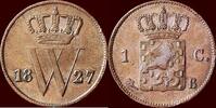 Koninkrijk der Nederlanden 1 Cent NEDERLAND (NETHERLANDS, KINGDOM) - WILLEM I, 1815-1840 - 1827, Brussel -