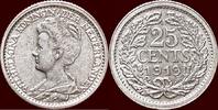 Koninkrijk der Nederlanden 25 Cents NEDERLAND (NETHERLANDS, KINGDOM) - WILHELMINA, 1890-1948 - -