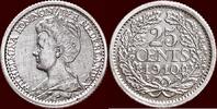 Koninkrijk der Nederlanden 25 Cents NEDERLAND (NETHERLANDS, KINGDOM) - WILHELMINA, 1890-1948 - -