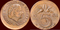 Koninkrijk der Nederlanden 5 Cent NEDERLAND (NETHERLANDS, KINGDOM) - JULIANA, 1948-1980 - -