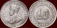 10 Cents MALAYSIA - BRITISH EMPIRE - STRAITS SETTLEMENTS - GEORGE V, 1910-1936 - -