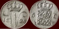 Koninkrijk der Nederlanden 5 Cents NEDERLAND (NETHERLANDS, KINGDOM) - WILLEM I, 1815-1840 - 1825, Brussel -
