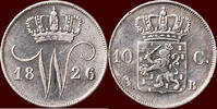 Koninkrijk der Nederlanden 10 Cents NEDERLAND (NETHERLANDS, KINGDOM) - WILLEM I, 1815-1840 - 1826, Brussel -