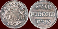 Utrecht duit NOORDELIJKE NEDERLANDEN (NETHERLANDS) - REPUBLIEK, 1581-1795 - STAD UTRECHT - Zilveren afslag van -