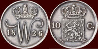 Koninkrijk der Nederlanden 10 Cents NEDERLAND (NETHERLANDS, KINGDOM) - WILLEM I, 1815-1840 - 1826, Utrecht -