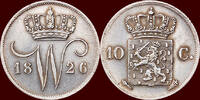 Koninkrijk der Nederlanden 10 Cents NEDERLAND (NETHERLANDS, KINGDOM) - WILLEM I, 1815-1840 - 1826, Utrecht -