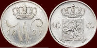 Koninkrijk der Nederlanden 10 Cents NEDERLAND (NETHERLANDS, KINGDOM) - WILLEM I, 1815-1840 - 1827, Utrecht -