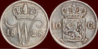 Koninkrijk der Nederlanden 10 Cents NEDERLAND (NETHERLANDS, KINGDOM) - WILLEM I, 1815-1840 - 1828, Utrecht -