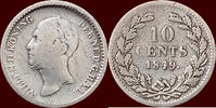 Koninkrijk der Nederlanden 10 Cents NEDERLAND (NETHERLANDS, KINGDOM) - WILLEM II, - 1849 - LAGE 9 -