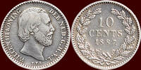 Koninkrijk der Nederlanden 10 Cents NEDERLAND (NETHERLANDS, KINGDOM) - WILLEM III, 1849-1890 - -