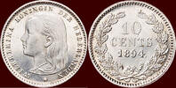 Koninkrijk der Nederlanden 10 Cents NEDERLAND (NETHERLANDS, KINGDOM) - WILHELMINA, 1890-1948 - -