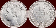 Koninkrijk der Nederlanden 10 Cents NEDERLAND (NETHERLANDS, KINGDOM) - WILHELMINA, 1890-1948 - -