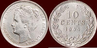 Koninkrijk der Nederlanden 10 Cents NEDERLAND (NETHERLANDS, KINGDOM) - WILHELMINA, 1890-1948 - -