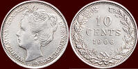 Koninkrijk der Nederlanden 10 Cents NEDERLAND (NETHERLANDS, KINGDOM) - WILHELMINA, 1890-1948 - -