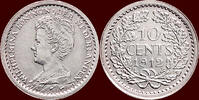 Koninkrijk der Nederlanden 10 Cents NEDERLAND (NETHERLANDS, KINGDOM) - WILHELMINA, 1890-1948 - -