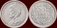 Koninkrijk der Nederlanden 10 Cents NEDERLAND (NETHERLANDS, KINGDOM) - WILHELMINA, 1890-1948 - -