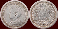 Koninkrijk der Nederlanden 10 Cents NEDERLAND (NETHERLANDS, KINGDOM) - WILHELMINA, 1890-1948 - -
