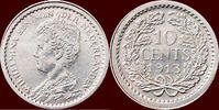 Koninkrijk der Nederlanden 10 Cents NEDERLAND (NETHERLANDS, KINGDOM) - WILHELMINA, 1890-1948 - -