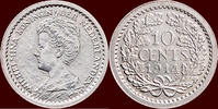 Koninkrijk der Nederlanden 10 Cents NEDERLAND (NETHERLANDS, KINGDOM) - WILHELMINA, 1890-1948 - -