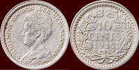Koninkrijk der Nederlanden 10 Cents NEDERLAND (NETHERLANDS, KINGDOM) - WILHELMINA, 1890-1948 - -