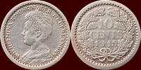 Koninkrijk der Nederlanden 10 Cents NEDERLAND (NETHERLANDS, KINGDOM) - WILHELMINA, 1890-1948 - -