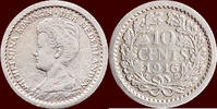 Koninkrijk der Nederlanden 10 Cents NEDERLAND (NETHERLANDS, KINGDOM) - WILHELMINA, 1890-1948 - -