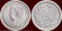 Koninkrijk der Nederlanden 10 Cents NEDERLAND (NETHERLANDS, KINGDOM) - WILHELMINA, 1890-1948 - -