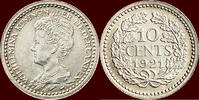 Koninkrijk der Nederlanden 10 Cents NEDERLAND (NETHERLANDS, KINGDOM) - WILHELMINA, 1890-1948 - -