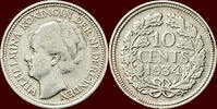 Koninkrijk der Nederlanden 10 Cents NEDERLAND (NETHERLANDS, KINGDOM) - WILHELMINA, 1890-1948 - -