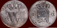 Koninkrijk der Nederlanden 1 Cent NEDERLAND (NETHERLANDS, KINGDOM) - WILLEM I, 1815-1840 - 1819, Utrecht -