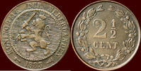 Koninkrijk der Nederlanden 2 ½ Cent NEDERLAND (NETHERLANDS, KINGDOM) - WILLEM III, 1849-1890 - -
