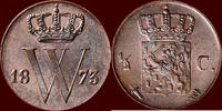 Koninkrijk der Nederlanden ½ Cent NEDERLAND (NETHERLANDS, KINGDOM) - WILLEM III, 1849-1890 - -