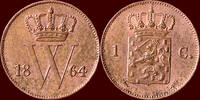 Koninkrijk der Nederlanden 1 Cent NEDERLAND (NETHERLANDS, KINGDOM) - WILLEM III, 1849-1890 - -