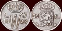 Koninkrijk der Nederlanden 25 Cents NEDERLAND (NETHERLANDS, KINGDOM) - WILLEM I, 1815-1840 - 1828, Brussel -