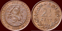Koninkrijk der Nederlanden 2 ½ Cent NEDERLAND (NETHERLANDS, KINGDOM) - WILLEM III, 1849-1890 - -