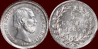 Koninkrijk der Nederlanden 5 Cents NEDERLAND (NETHERLANDS, KINGDOM) - WILLEM III, 1849-1890 - -