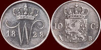 Koninkrijk der Nederlanden 10 Cents NEDERLAND (NETHERLANDS, KINGDOM) - WILLEM I, 1815-1840 - 1828, Brussel -