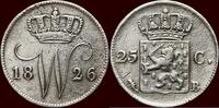 Koninkrijk der Nederlanden 25 Cents NEDERLAND (NETHERLANDS, KINGDOM) - WILLEM I, 1815-1840 - 1826, Brussel -