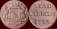 Utrecht Duit NOORDELIJKE NEDERLANDEN (NETHERLANDS) - REPUBLIEK, 1581-1795 - STAD UTRECHT - 1755/39 -