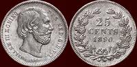 Koninkrijk der Nederlanden 25 Cents NEDERLAND (NETHERLANDS, KINGDOM) - WILLEM III, 1849-1890 - -