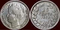 Koninkrijk der Nederlanden 25 Cents NEDERLAND (NETHERLANDS, KINGDOM) - WILHELMINA, 1890-1948 - -