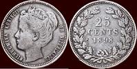 Koninkrijk der Nederlanden 25 Cents NEDERLAND (NETHERLANDS, KINGDOM) - WILHELMINA, 1890-1948 - -