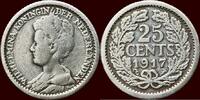 Koninkrijk der Nederlanden 25 Cents NEDERLAND (NETHERLANDS, KINGDOM) - WILHELMINA, 1890-1948 - -